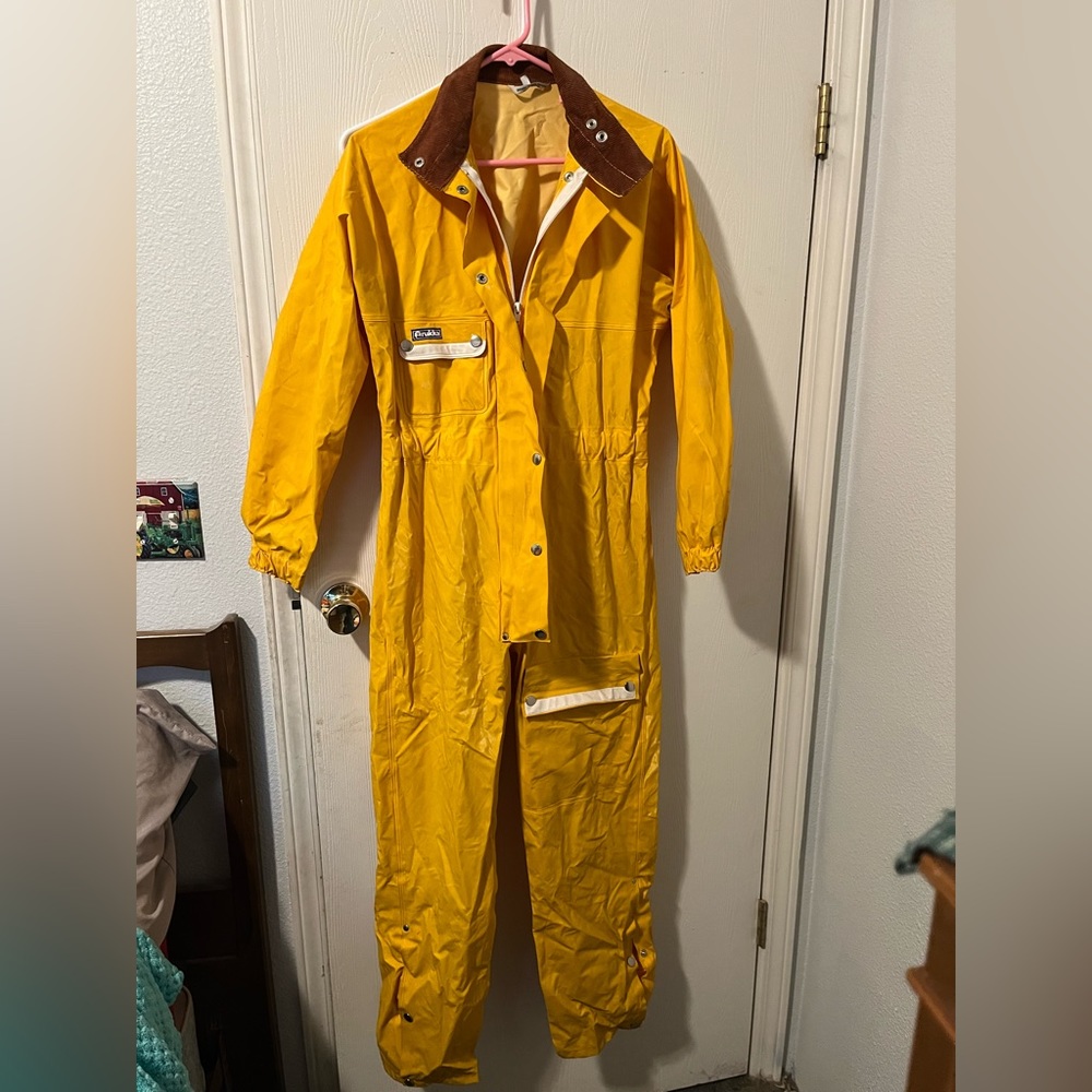 Men’s Rukka fishing coveralls- size small